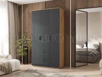 Шкаф 1200 мм Сильвия, крафт/графит (Миф) в Дегтярске - degtyarsk.mebel-e96.ru