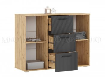 Комод Сильвия, крафт/графит (Миф) в Дегтярске - degtyarsk.mebel-e96.ru