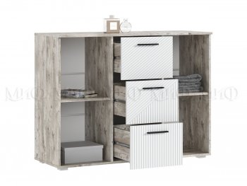Комод Сильвия, дуб юкон/белый (Миф) в Дегтярске - degtyarsk.mebel-e96.ru