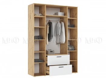 Шкаф 1600 мм Сильвия, крафт/белый (Миф) в Дегтярске - degtyarsk.mebel-e96.ru