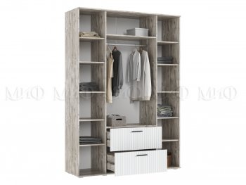 Шкаф 1600 мм Сильвия, дуб юкон/белый (Миф) в Дегтярске - degtyarsk.mebel-e96.ru