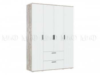 Шкаф 1600 мм Сильвия, дуб юкон/белый (Миф) в Дегтярске - degtyarsk.mebel-e96.ru