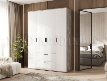 Шкаф 1600 мм Сильвия, дуб юкон/белый (Миф) в Дегтярске - degtyarsk.mebel-e96.ru