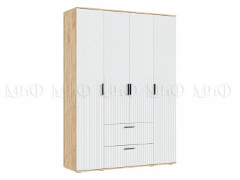 Шкаф 1600 мм Сильвия, крафт/белый (Миф) в Дегтярске - degtyarsk.mebel-e96.ru