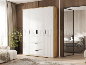 Шкаф 1600 мм Сильвия, крафт/белый (Миф) в Дегтярске - degtyarsk.mebel-e96.ru