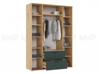 Шкаф 1600 мм Сильвия, крафт/грин (Миф) в Дегтярске - degtyarsk.mebel-e96.ru