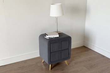 Тумба прикроватная Софи 2 графит (Мебельсон) в Дегтярске - degtyarsk.mebel-e96.ru
