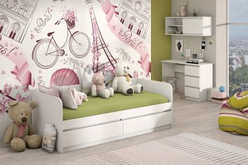 Кровать Соната 900 белый (Зарон) в Дегтярске - degtyarsk.mebel-e96.ru