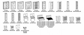 Спальный гарнитур ЛУНА (модульный)  Бодега белая в Дегтярске - degtyarsk.mebel-e96.ru