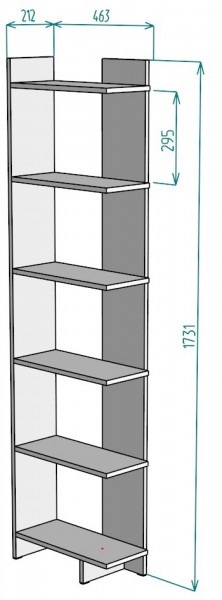 Стеллаж S4 (Белый) в Дегтярске - degtyarsk.mebel-e96.ru