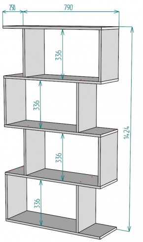 Стеллаж S52 (Белый) в Дегтярске - degtyarsk.mebel-e96.ru