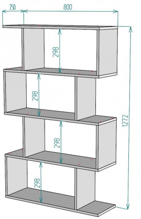 Стеллаж S54 (Белый) в Дегтярске - degtyarsk.mebel-e96.ru