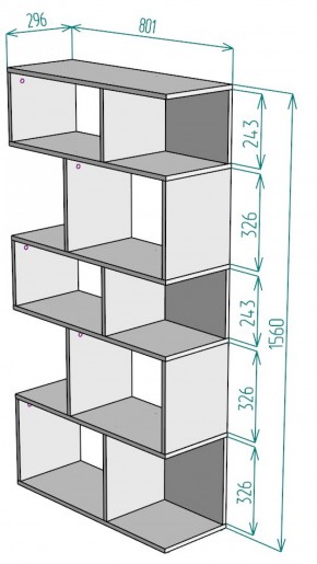 Стеллаж S6 (Белый) в Дегтярске - degtyarsk.mebel-e96.ru