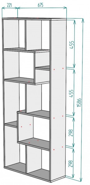 Стеллаж S8 (Белый) в Дегтярске - degtyarsk.mebel-e96.ru