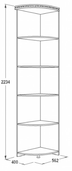 Стеллаж угловой Ольга-13 (400*562) в Дегтярске - degtyarsk.mebel-e96.ru