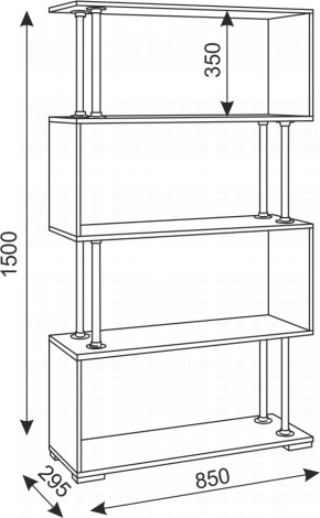 Стеллаж Зигзаг-2 (Риннер) в Дегтярске - degtyarsk.mebel-e96.ru