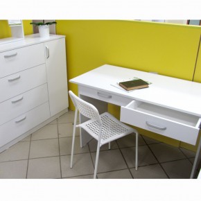 Стол письменный Париж-1200 Белый тиснение в Дегтярске - degtyarsk.mebel-e96.ru
