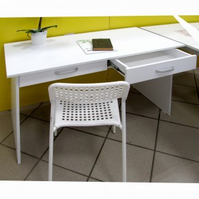 Стол письменный Париж-1200 Белый тиснение в Дегтярске - degtyarsk.mebel-e96.ru