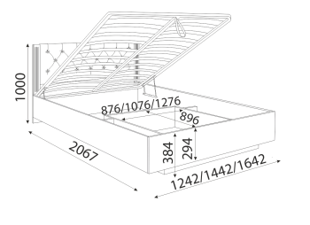 Кровать с ПМ Тиффани парящая (Риннер) в Дегтярске - degtyarsk.mebel-e96.ru