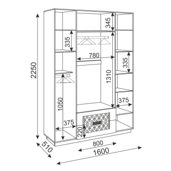 Шкаф распашной Тиффани М28 1600 мм (Риннер) в Дегтярске - degtyarsk.mebel-e96.ru