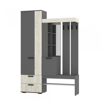 Прихожая Трамп графит/крафт белый (БТС) в Дегтярске - degtyarsk.mebel-e96.ru