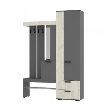 Прихожая Трамп графит/крафт белый (БТС) в Дегтярске - degtyarsk.mebel-e96.ru