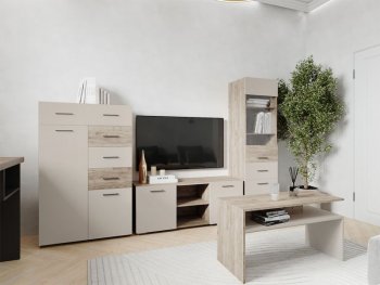 Комод Турин ЛДСП крафт серый/кашемир (ВВР) в Дегтярске - degtyarsk.mebel-e96.ru