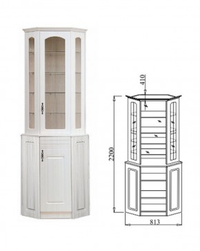 Витрина с зеркалами Венеция В-12 (Мар) в Дегтярске - degtyarsk.mebel-e96.ru