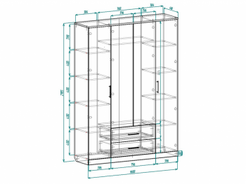 Шкаф 1600 мм Венеция-1 сек.26 (Росток) в Дегтярске - degtyarsk.mebel-e96.ru