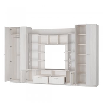 Стенка Венеция ясень белый (БТС) в Дегтярске - degtyarsk.mebel-e96.ru