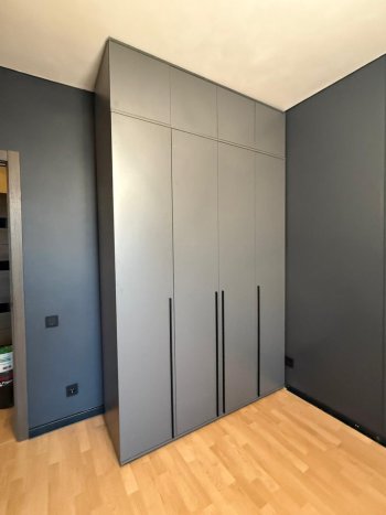 Шкаф 1600 мм 4-х створчатый Норд с антресолью графит (Миф) в Дегтярске - degtyarsk.mebel-e96.ru