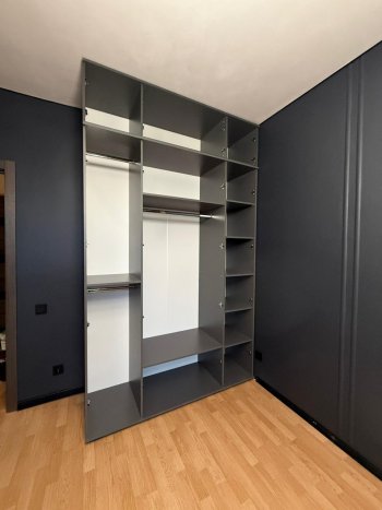 Шкаф 1600 мм 4-х створчатый Норд с антресолью графит (Миф) в Дегтярске - degtyarsk.mebel-e96.ru