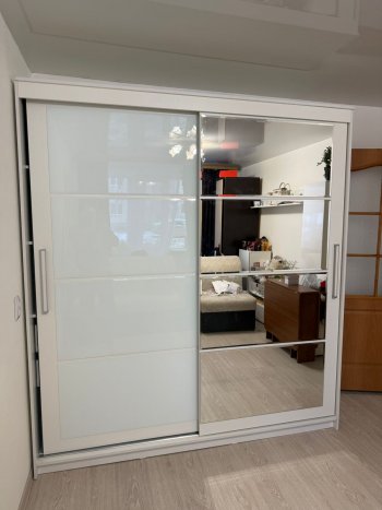 Шкаф-купе Крафт-6 белый ясень 2000 мм (БТС) в Дегтярске - degtyarsk.mebel-e96.ru