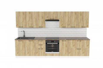 Кухонный гарнитур Янтарь 3000 мм (Герда) в Дегтярске - degtyarsk.mebel-e96.ru