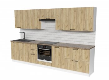 Кухонный гарнитур Янтарь 3000 мм (Герда) в Дегтярске - degtyarsk.mebel-e96.ru